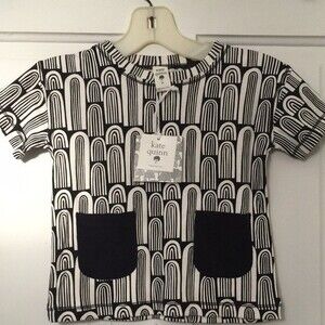 Kate Quinn shirt black rainbow 2t top short sleeve t shirt tee girls toddler